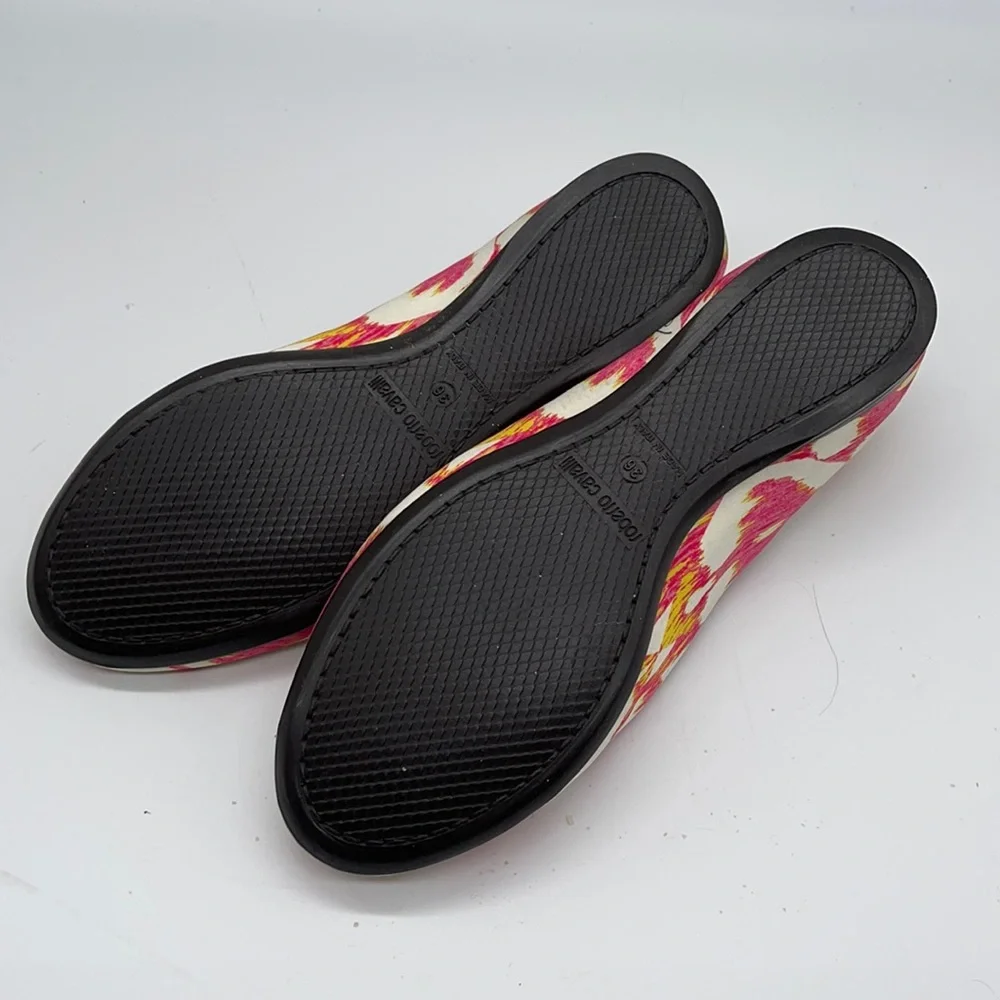 Roberto Cavalli Ballet Flats Pink Yellow signed name on side Size 36 - Picture 9 of 11